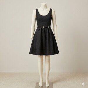 Princess Vera Wang Fit & Flare Embossed Shimmery Dress with Belt Size 0 -  EUC